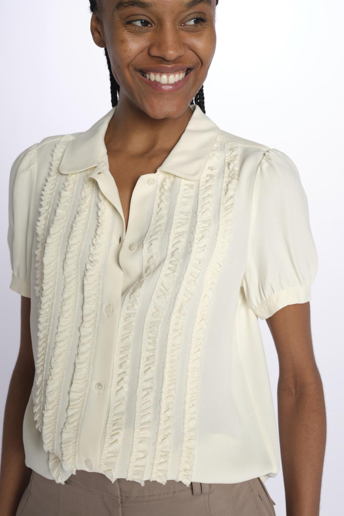 Camicia m/c con rouches G071 5132 1103 n21 