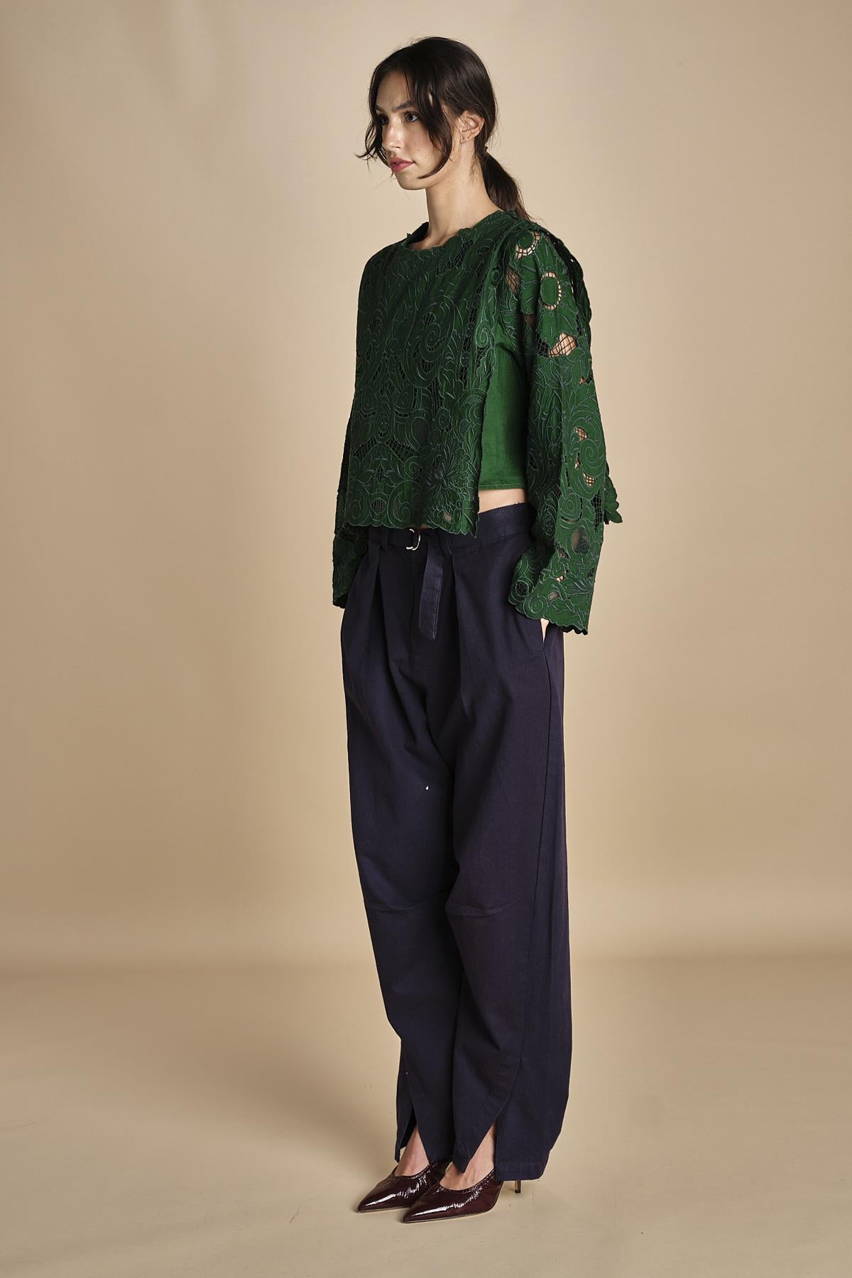 CECI top pizzo m/l CECI 019 GREEN sea ny 