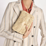 clucth a righe in paglia MOON MOYEN 6EVE23-V40533 NATUREL vanessa bruno 