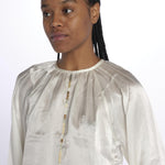 Camicia manica sbuffo CUTWORK BE24499 IVORY milaura 