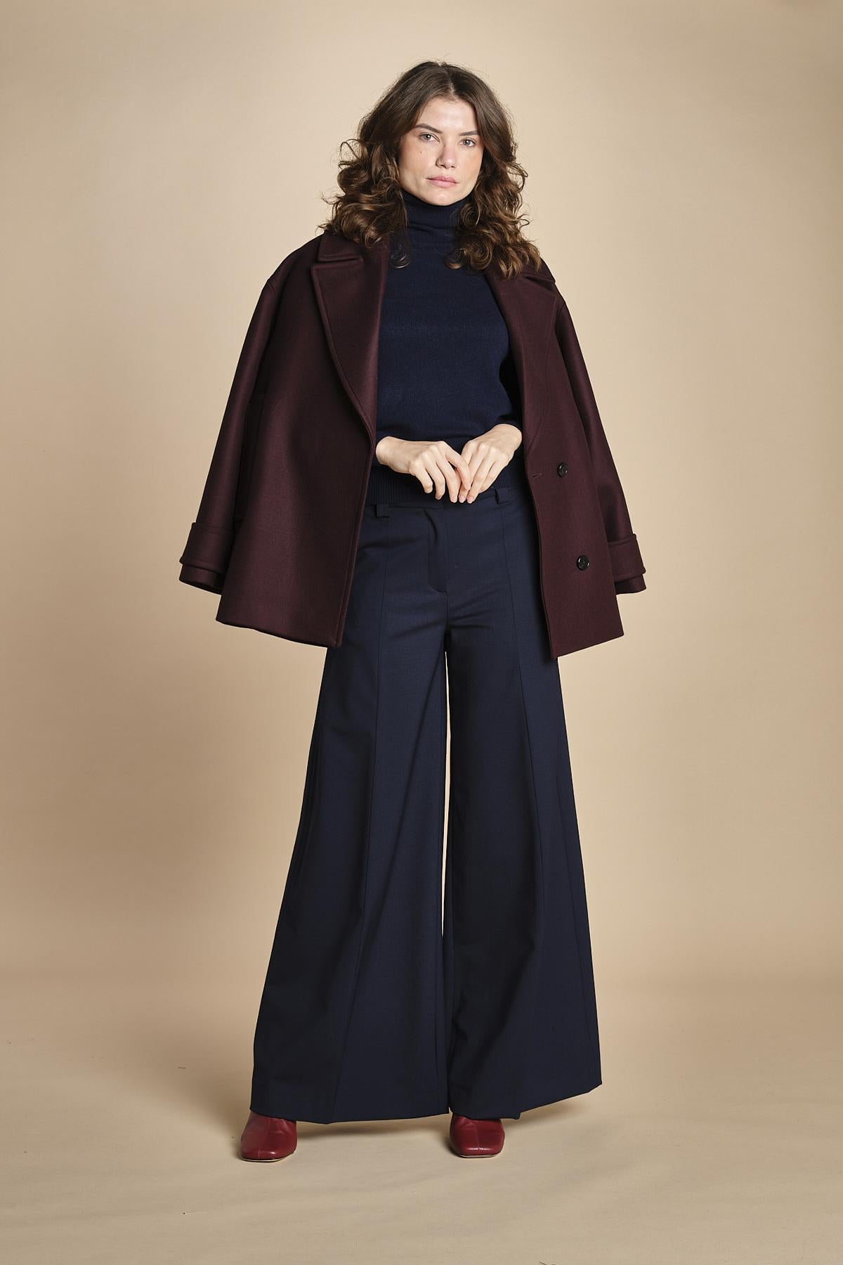 pantalone palazzo TLWC3101W0206ABTPB NIGHT BLUE T0457 the latest 