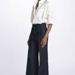 Pantalone OTTAVIA denim dritto nervature OTTAVIA673855 612 quelledue 