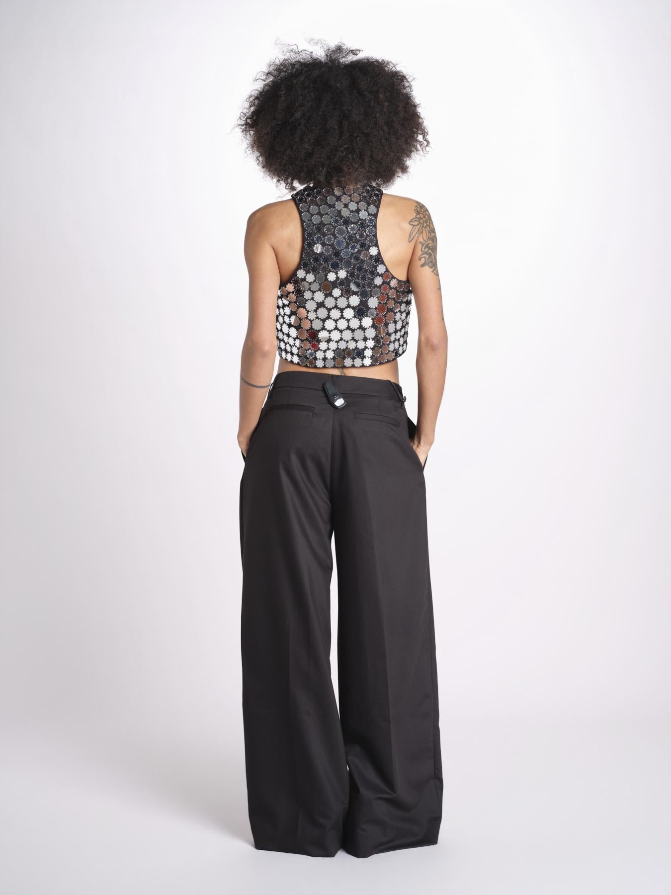 gilet con specchietti GITABIS CA034BGITABI-BLA BLACK laurence bras 