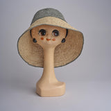CAPELINE cappello in paglia bicolor DEMI CAPELINE CROCHET 01BG196 MULTI bagatelle france 