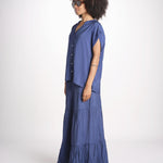 camicia con bottoni CLARENCELK DENIM laraethnics 