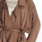 28A50 trench over in crepe satin 28A50 CACAO dusan 