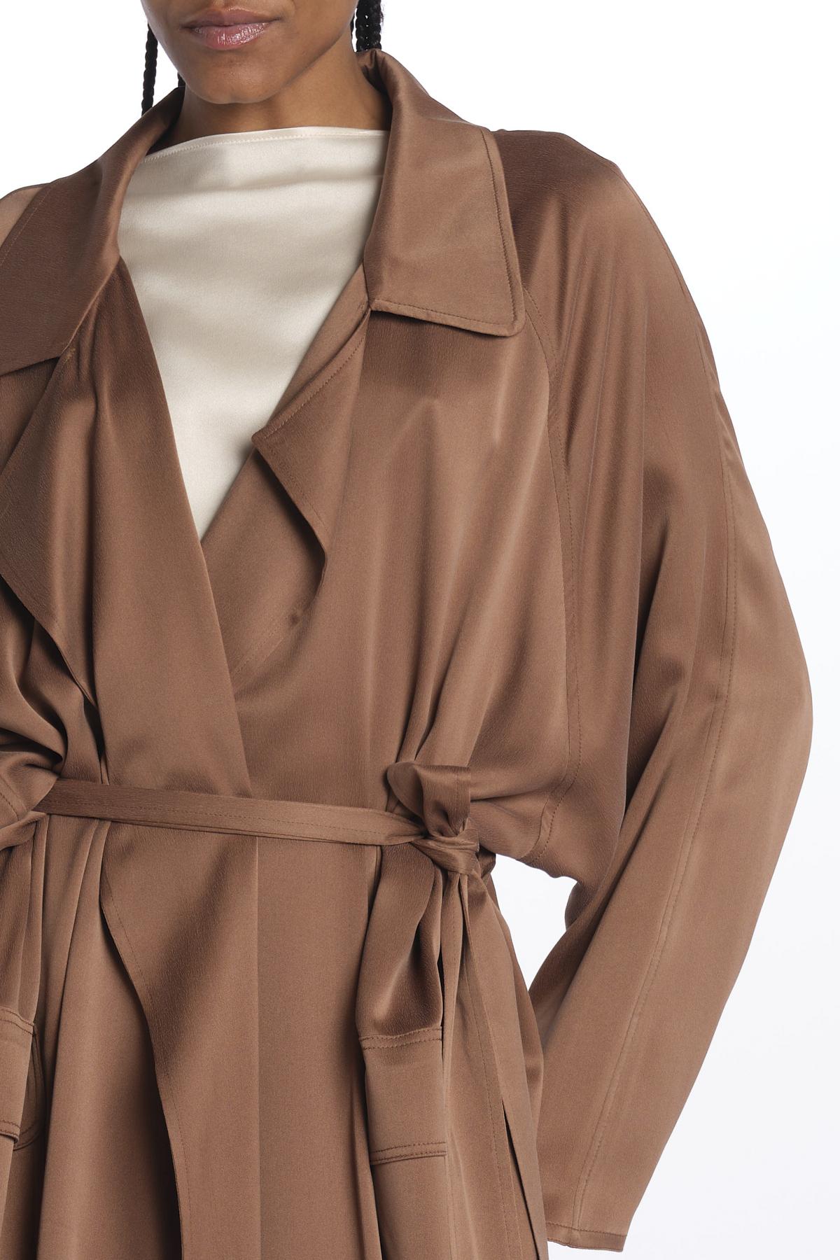 28A50 trench over in crepe satin 28A50 CACAO dusan 