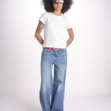 t-shirt girocollo manica corta WSCT20 01 WHITE merz b 