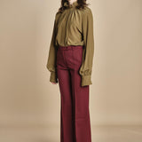 pantalone diritto con nervature in gabardina OTTAVIA 67339 164 quelledue 