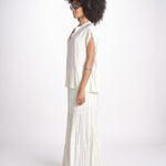 camicia con bottoni CLARENCELK NACRE laraethnics 