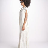 camicia con bottoni CLARENCELK NACRE laraethnics 