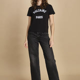 t-shirt con scritta. JWTS02837 BLACK 011 zadig & voltaire 