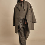 cappotto doppiopetto panno CROSS MINK sofie d'hoore 