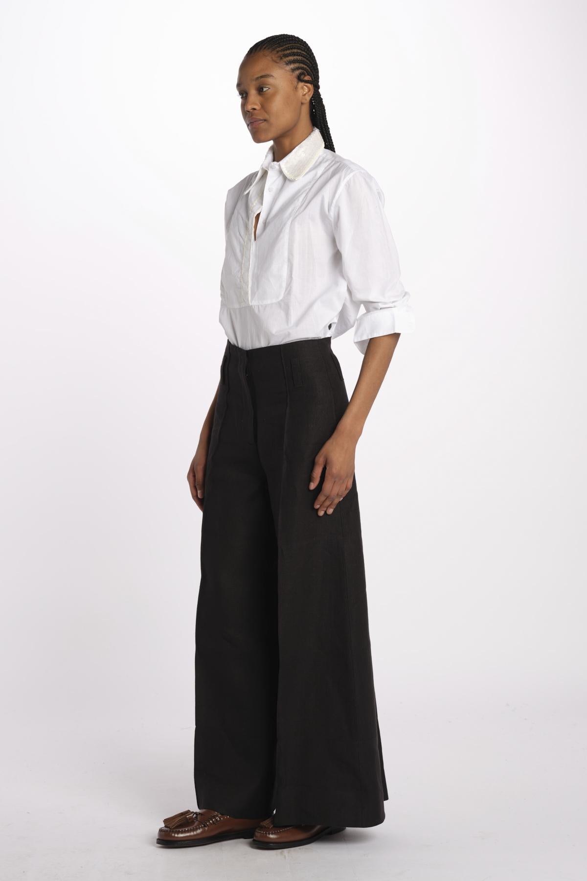 Pantalone ORIANA cropped nervature ORIANA540503 3 quelledue 