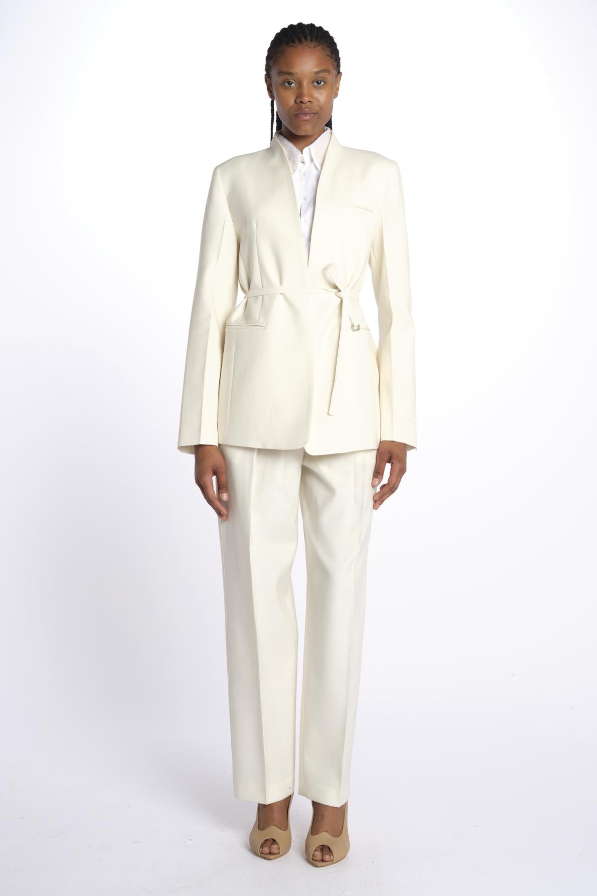 Blazer senza revere 142504 IVORY lvir 