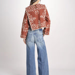 camicia m/l piu ricamo fiorellini 113 BROWN sea ny 