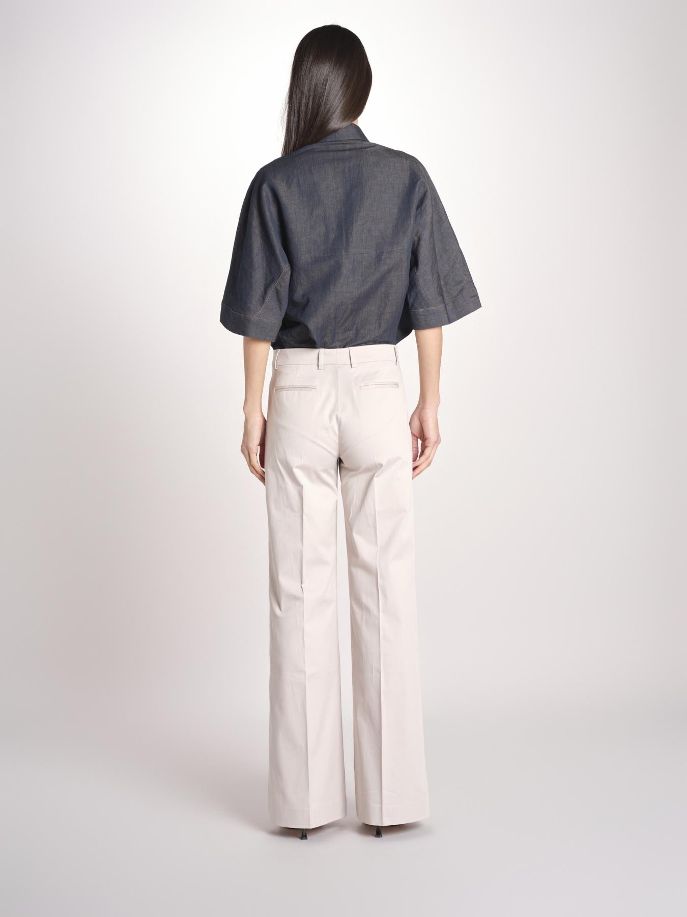 pantalone diritto in cotone MELODY L 684 54 85 PABBLE quelledue 