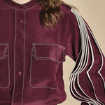 tuta con manica plisse BY_2269J BURGUNDY bodice 