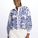 Giacca/camicia MAMIE ricamata MAMIE1BBL BLUE antik batik 