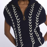 gilet con zip e ricami 179653 U410 scotch&soda 