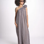abito monospalla in lurex gessato KALISTA GREY christianzen 