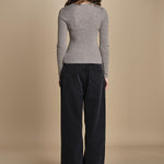 maglia scollo a v NOVA KNIT BLOUSE LIGHT TAUBE herskind 