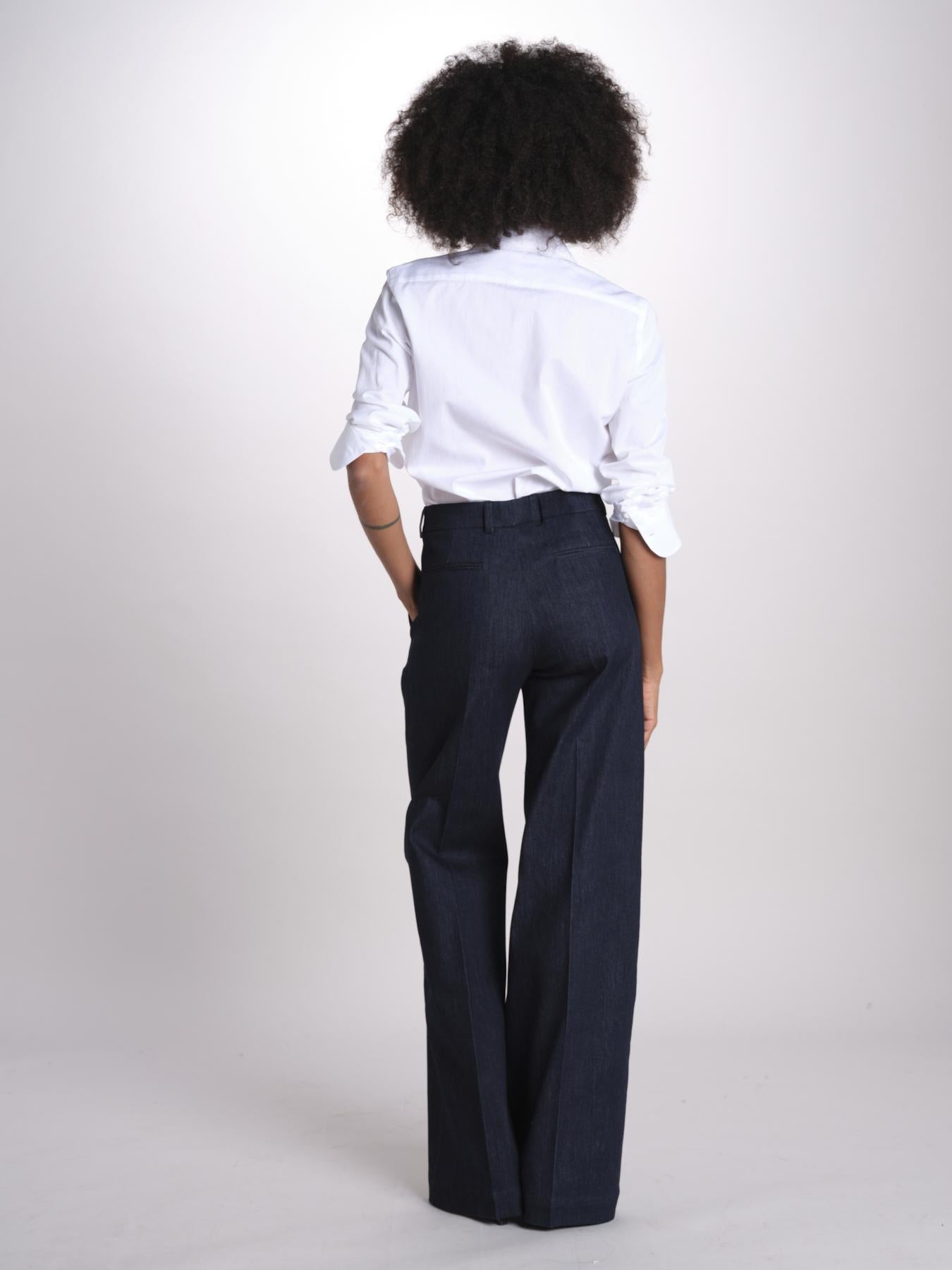 pantalone dritto in cotone MELODY 684 17015 quelledue 