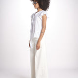 camicia con plastron e stelline NAVY 747302 WHITE mabe 