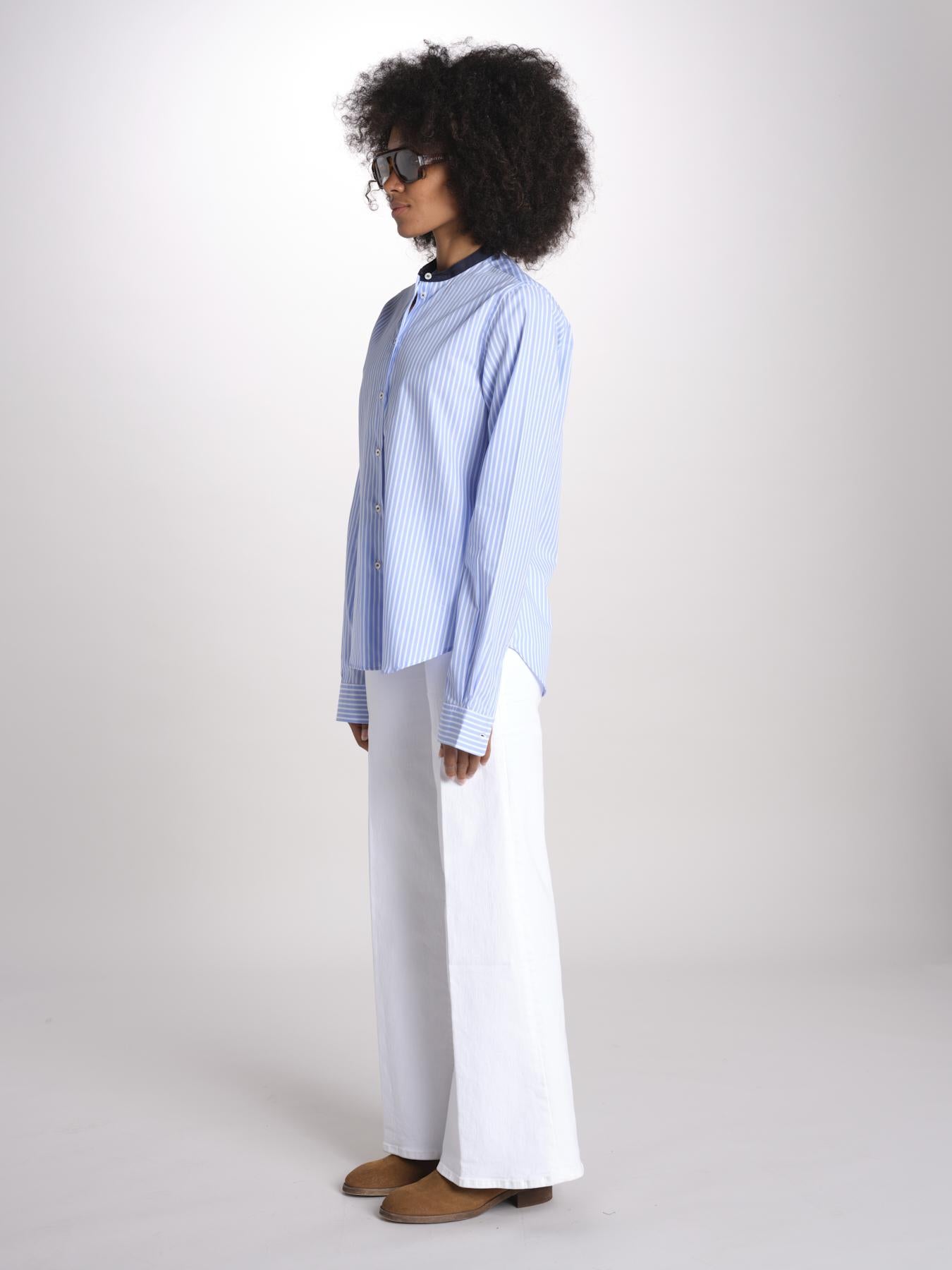 camicia a righe con collo guru MICA5630 BA milaura 