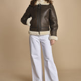 giaccone in montone LC1259 BROWN schott 