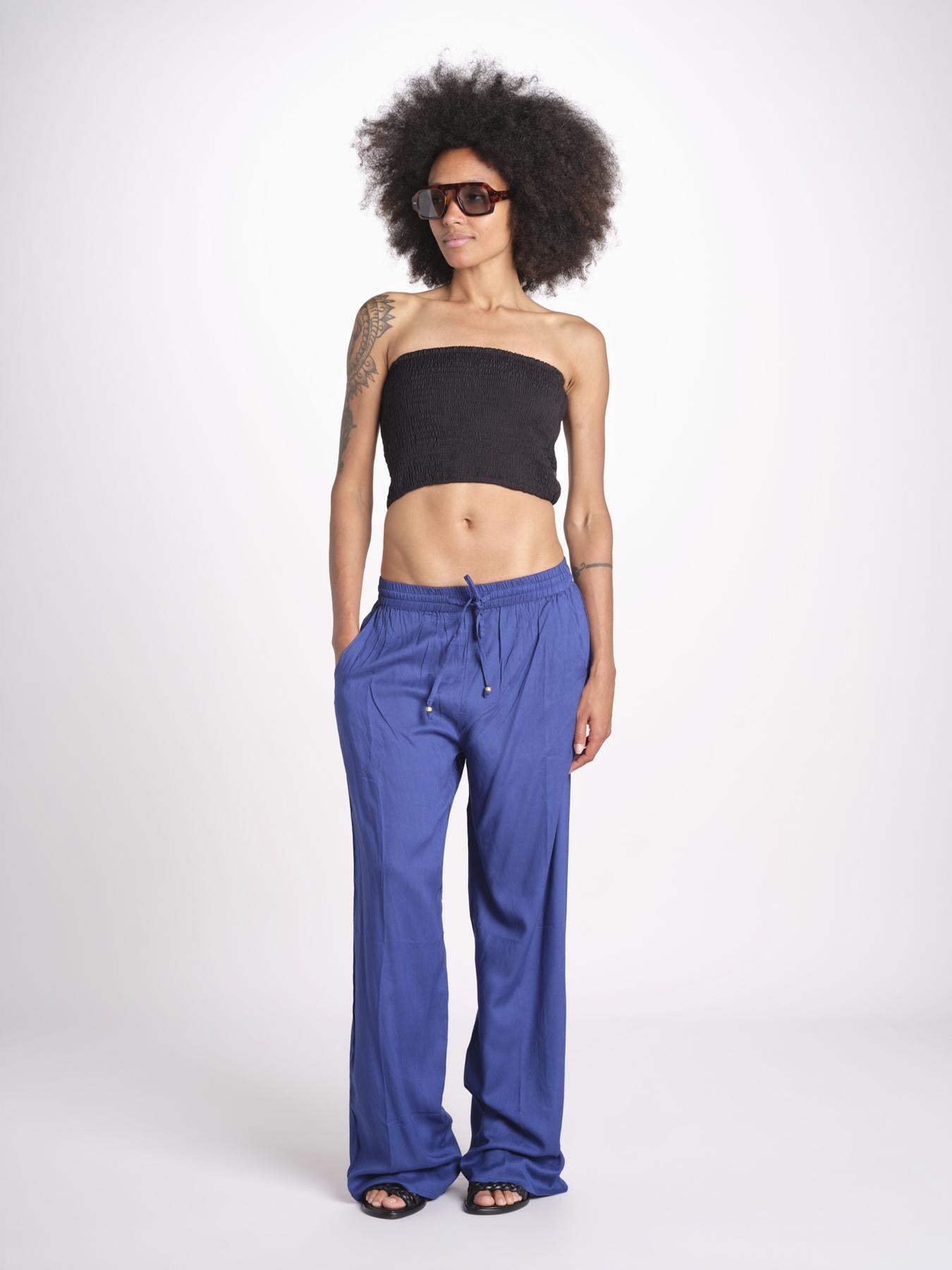 pantalone con coulisse SUMBAWAIVR DENIM laraethnics 