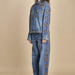 giubbino in denim con borchie DETAILS STUDS 340608 L0034 farm rio 
