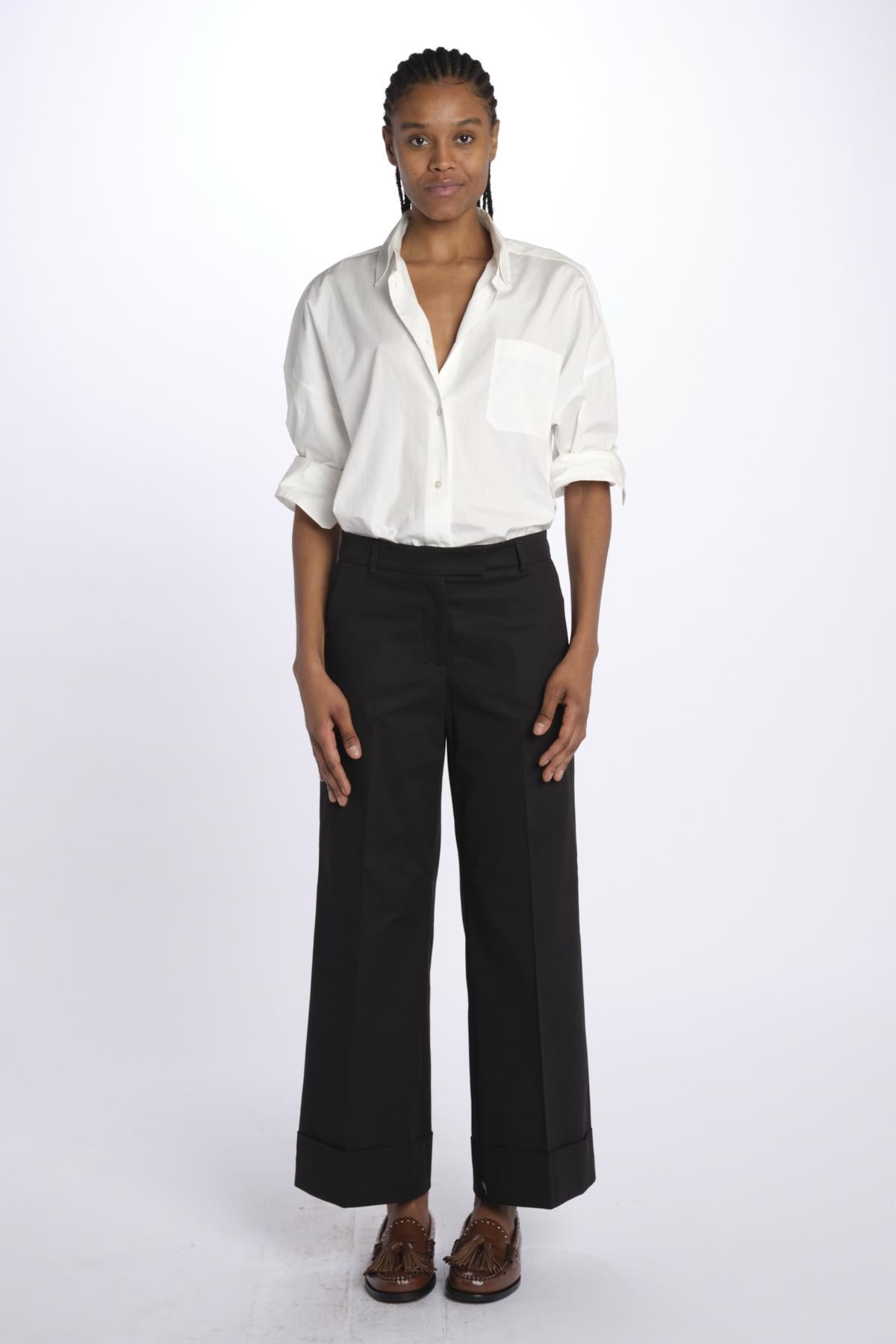 Pantalone MELODIA cropped risvolto MELODIA65254 3 quelledue 