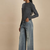 d2501005 girocollo slim by milaura. d2501005 871 GRIGIO milaura 
