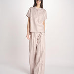pantalone in lino con pinces PETRA PE98 ANTICO nine in the morning 