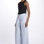 Pant PETRA 2 pinces popeline PETRA PE66 AZZURRO nine in the morning 