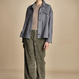 pantalone in velluto cropped ZELDA SILT true avenue 