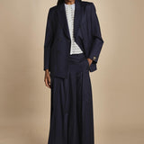 gonna lunga a pieghe C12230166479 BLU n21 