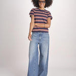 t-shirt a righe manica corta THE LITTLE TEE T1103116 SCOUT STRIPE the GREAT 