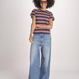 t-shirt a righe manica corta THE LITTLE TEE T1103116 SCOUT STRIPE the GREAT 