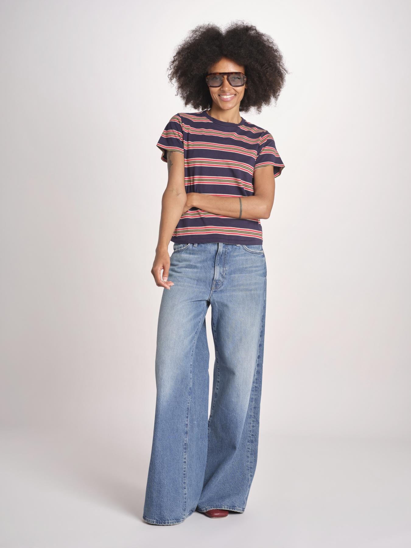 t-shirt a righe manica corta THE LITTLE TEE T1103116 SCOUT STRIPE the GREAT 