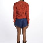 Cardigan FLORAL ORANGE cotone pizzo 332360 ORANGE farm rio 