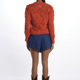 Cardigan FLORAL ORANGE cotone pizzo 332360 ORANGE farm rio 