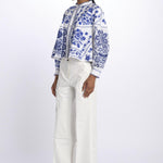 Giacca/camicia MAMIE ricamata MAMIE1BBL BLUE antik batik 