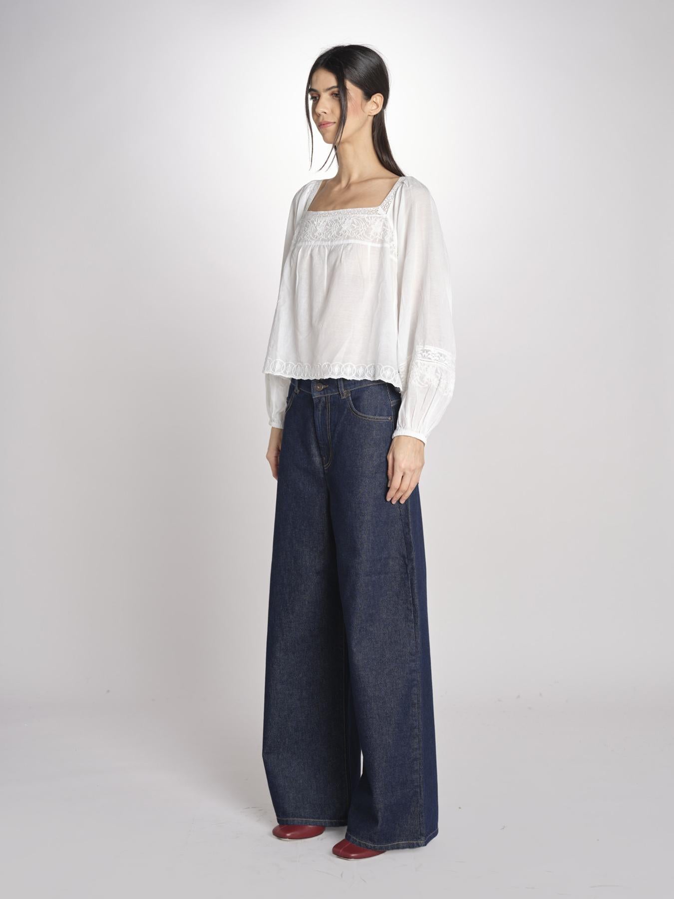 Camicia con scollo quadrato GIOVANNA 2HVA27-V09848 BLANC vanessa bruno 