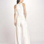 pantalone over con pinces BILLIE 3111 T0162 MILK T0416 the latest 