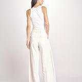 pantalone over con pinces BILLIE 3111 T0162 MILK T0416 the latest 