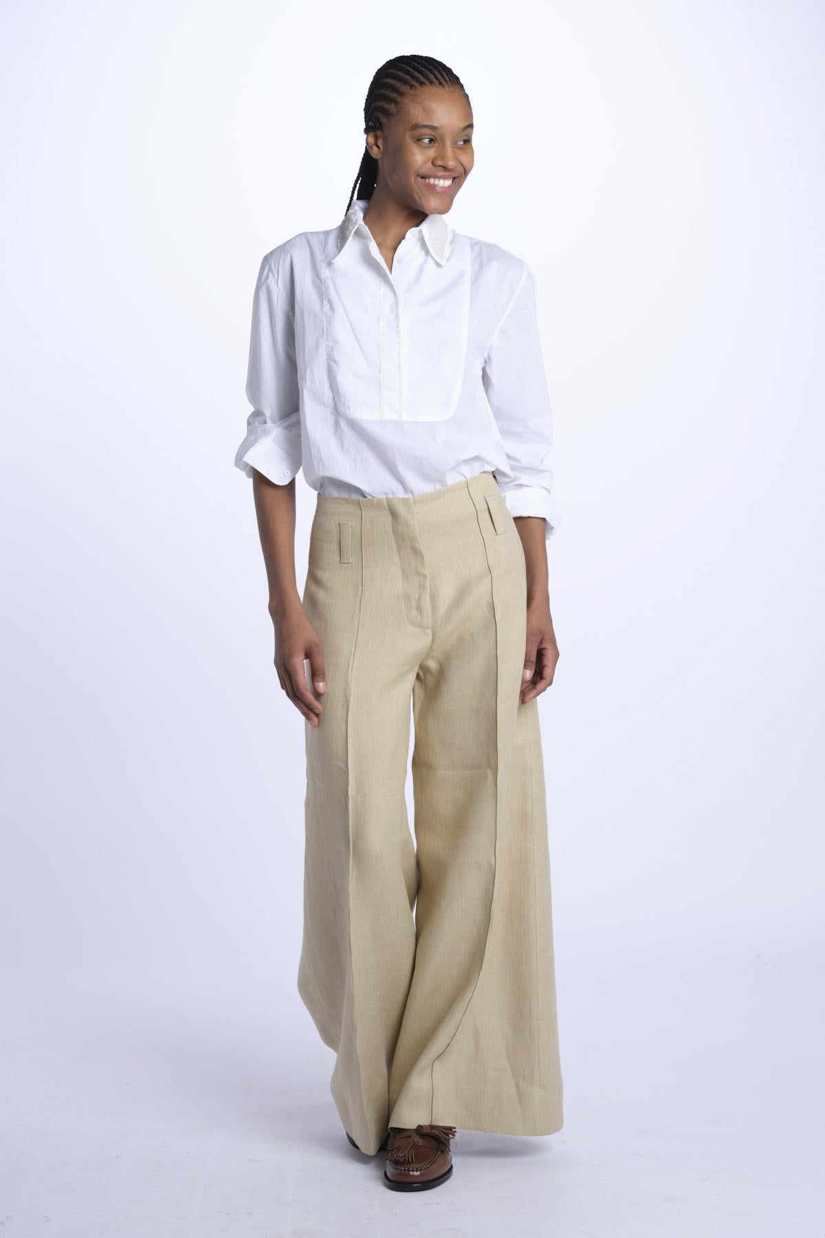 Pantalone ORIANA cropped nervature ORIANA540503 40 quelledue 