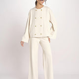 giacca in canvas con bottoni oro SALLY COMFORTBULL NATURAL true avenue 