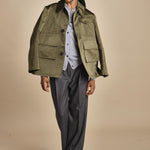 camicia over in lana merino MIL LAU20 E20181 GRGIO CHIARO milaura 